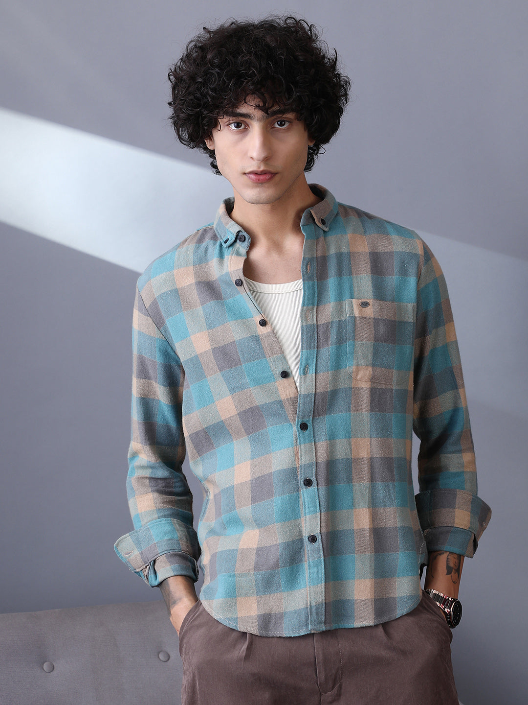 Block-Buffalo Regular Shirt