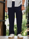Pleated-Textured Cargo Trousers